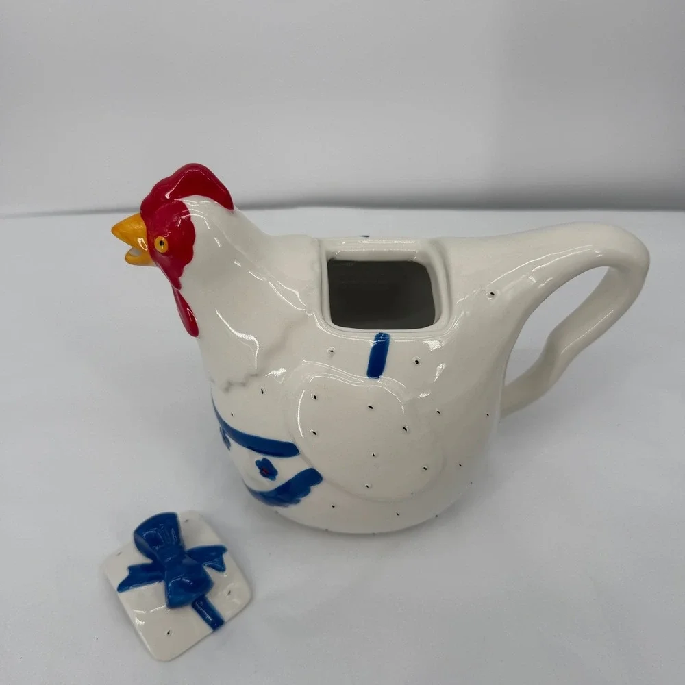 Casa‎ Vero by ACK Ceramic Chicken Hand Painted Farmhouse Kitchen Canister